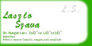 laszlo szava business card